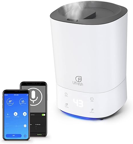 Humidifiers for Bedroom, Ultrasonic Top Fill Cool Mist Air Humidifier for  Large Room Plants with APP Control, 5.5L(1.45 Gal)Tank, Humidity ...