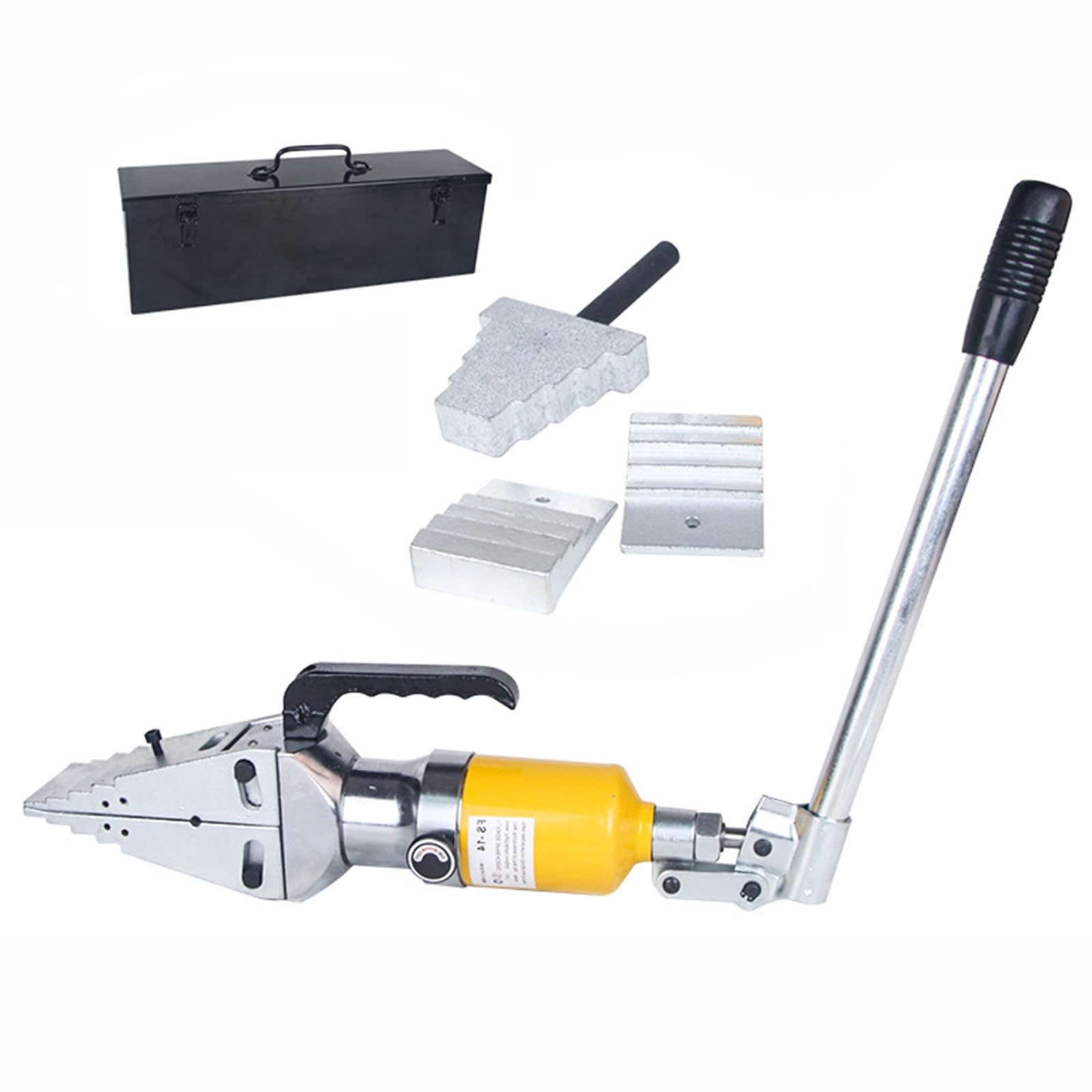 Spandiconcime idraulico a flangia, funzionamento manuale, separazione 81 mm, spessore punta 6 mm, ritorno rapido dell'olio, ideale per riparazione e sostituzione di tubazioni