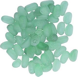 Pedras de cristal decorativas, pedra de cristal de conta de vidro verde para paisagem de aquário, pedras artificiais coloridas para aquário