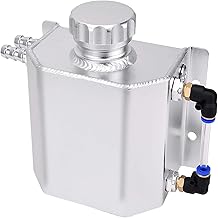1L Coolant Expansion Tank, Aluminium Car Engine Cooling Tank, Coolant Tank for Radiator with Exhaust Plug