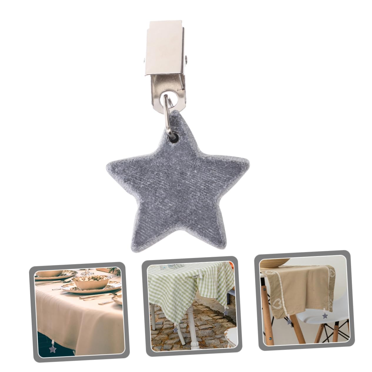 ULTECHNOVO 30stücke Tischdeckenbeschwerer Stein Sternförmig Mit Clip Winddicht Und Für Gartenpartys Und Elegantem