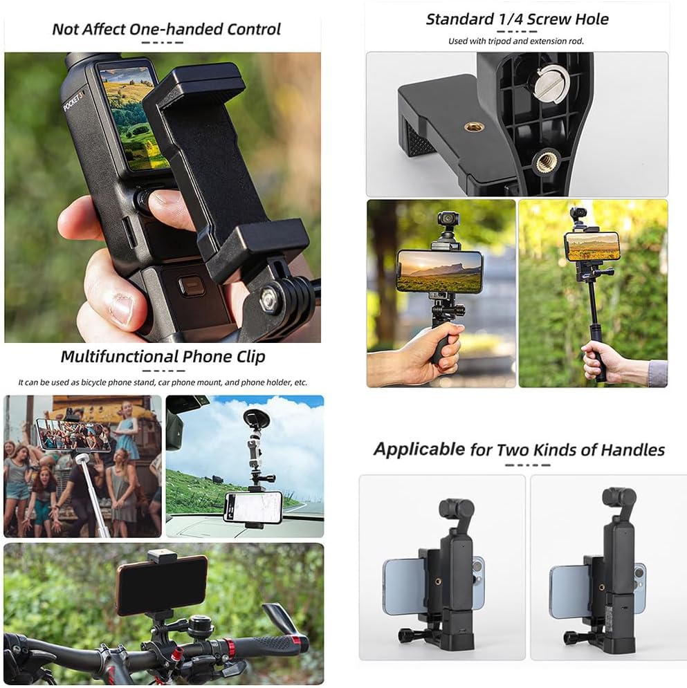 Amazon.com : EUGOOCX Expansion Phone Clip Holder for DJI OSMO