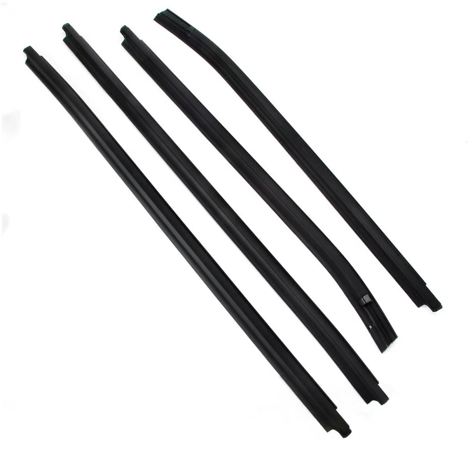 Vamhhx One Color Car Rubber Sealing Strips For Toyota For Hilux Sr5 / For Vigo Mk6 Pickup 2005-2015 4Piece Car Window Door Glass Seal Belt Trim Pvc Weather Strip Belts Car Door Rubber Seal