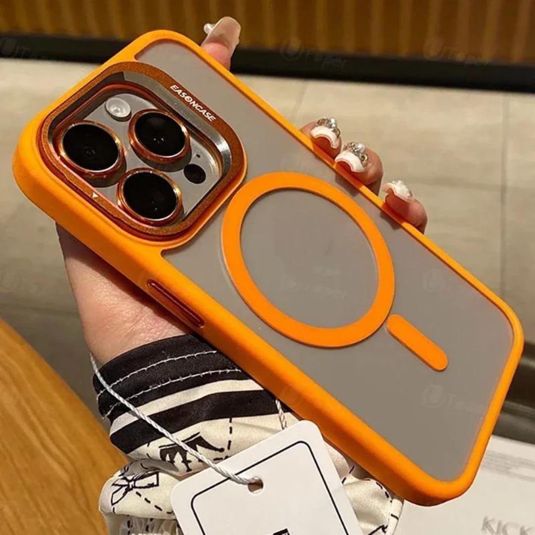 Protection iPhone 16 Pro Max orange premium en polycarbonate rigide - 8