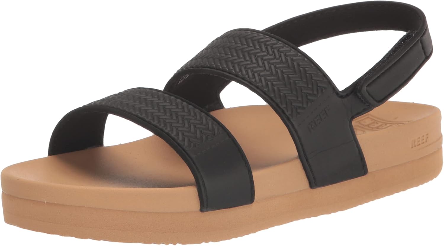 Reef Kids Girls Sandals, Kids Water Vista, Black/Tan, 3