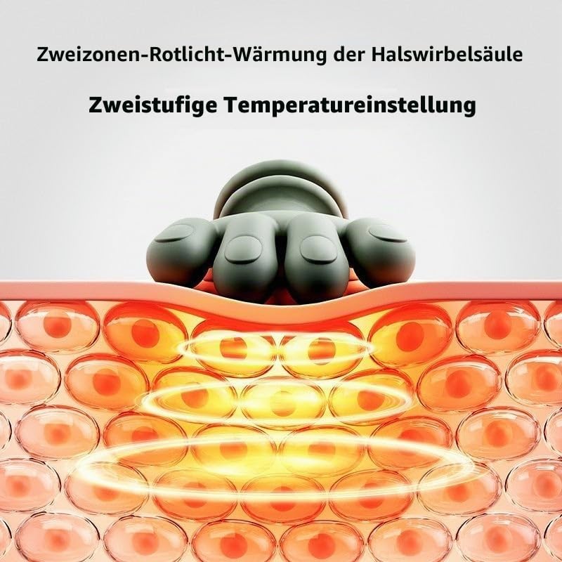 Siasoo Massagegerät Nacken Schulter, Shiatsu Nackenmassagegerät mit Wärmefunktion Tragbar für Tiefenentspannung Zuhause Büro Auto,lindert Beschwerden am Hals