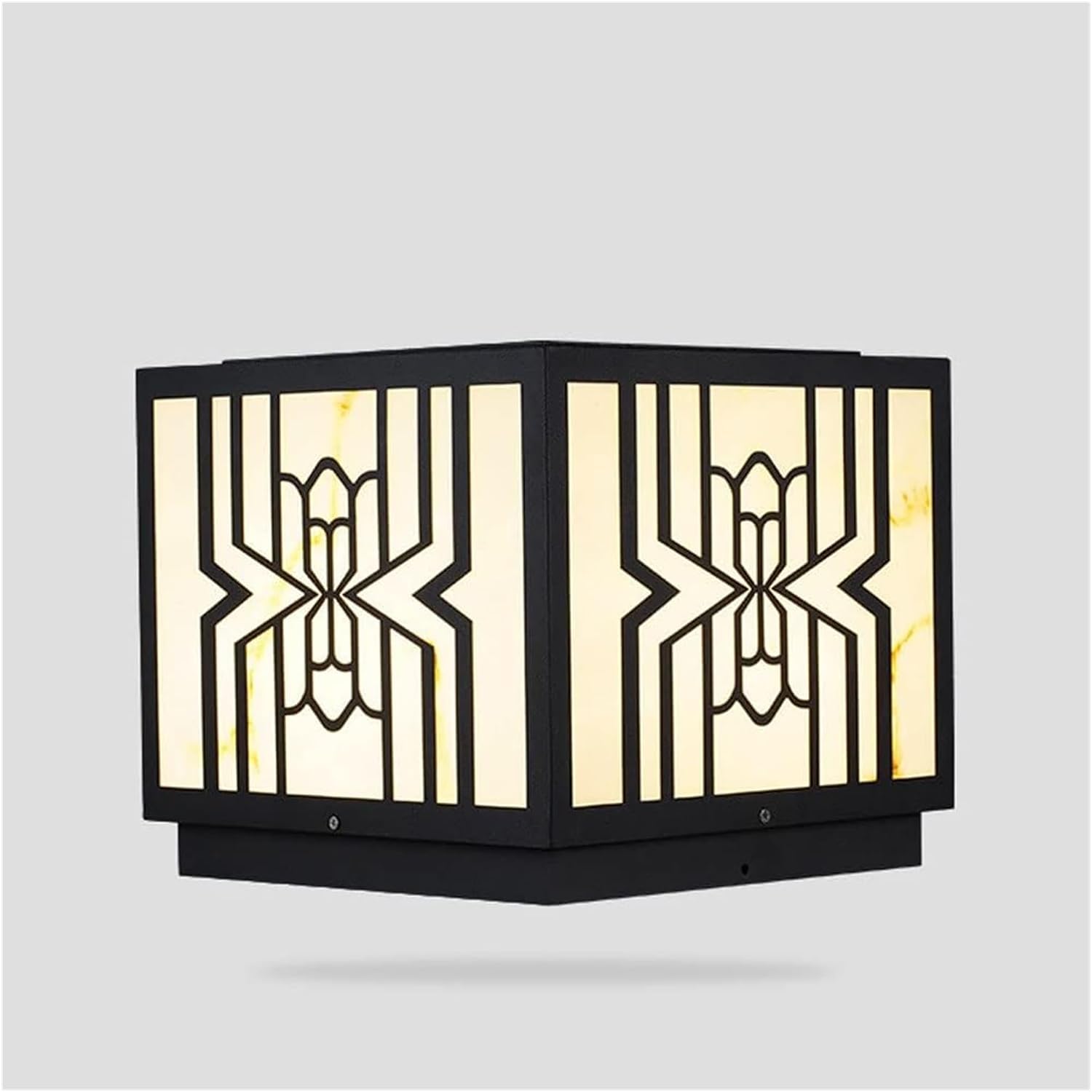 Lampa ścienna Zewnętrzna lampa solarna LED Akcesorium Słoneczne światło słupowe LED Zewnętrzne oświetlenie uliczne trawnik ogród LED Kwadratowe oświetlenie filarowe Patio Paisa