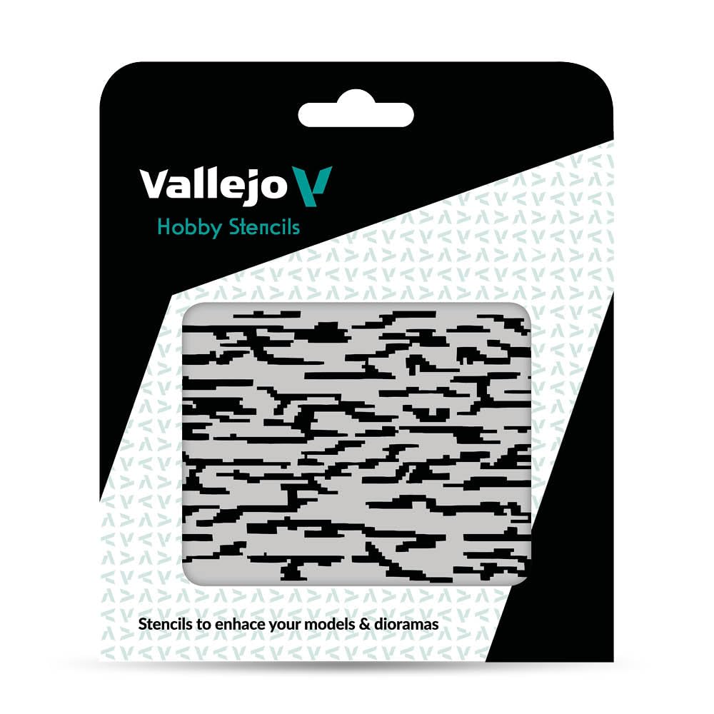 AV Vallejo Stencils - 1:32/35 Pixelated Modern Camo