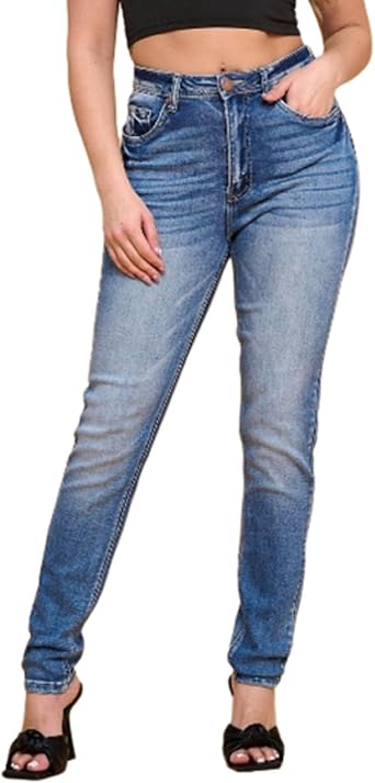 LOVER BRAND FASHION Womens High Waisted Ripped Skinny Jeans Stretchy Distressed Destroyed Denim Pants Tummy Control