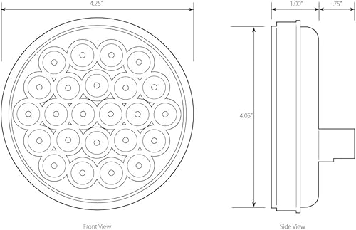 Miniatura 6 de GG Grand General 78244 Luz LED rojatransparente (4" Pearl Ss borde y coleta, lente)