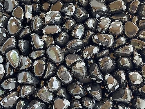 Image of GAF TREASURES 1 /2 LB Snowflake Obsidian Tumbled Stones, Polished Natural Snowflake Obsidian Gemstone, Snowflake Obsidian Healing Crystals (Snowflake Obsidian)
