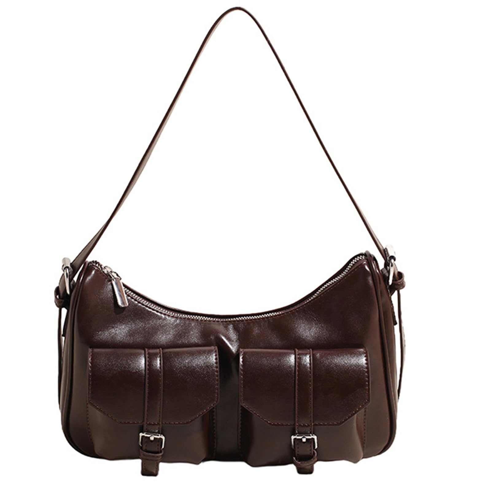 Sac de style coréen en cuir PU souple avec compartiments rétro intégrés - 8