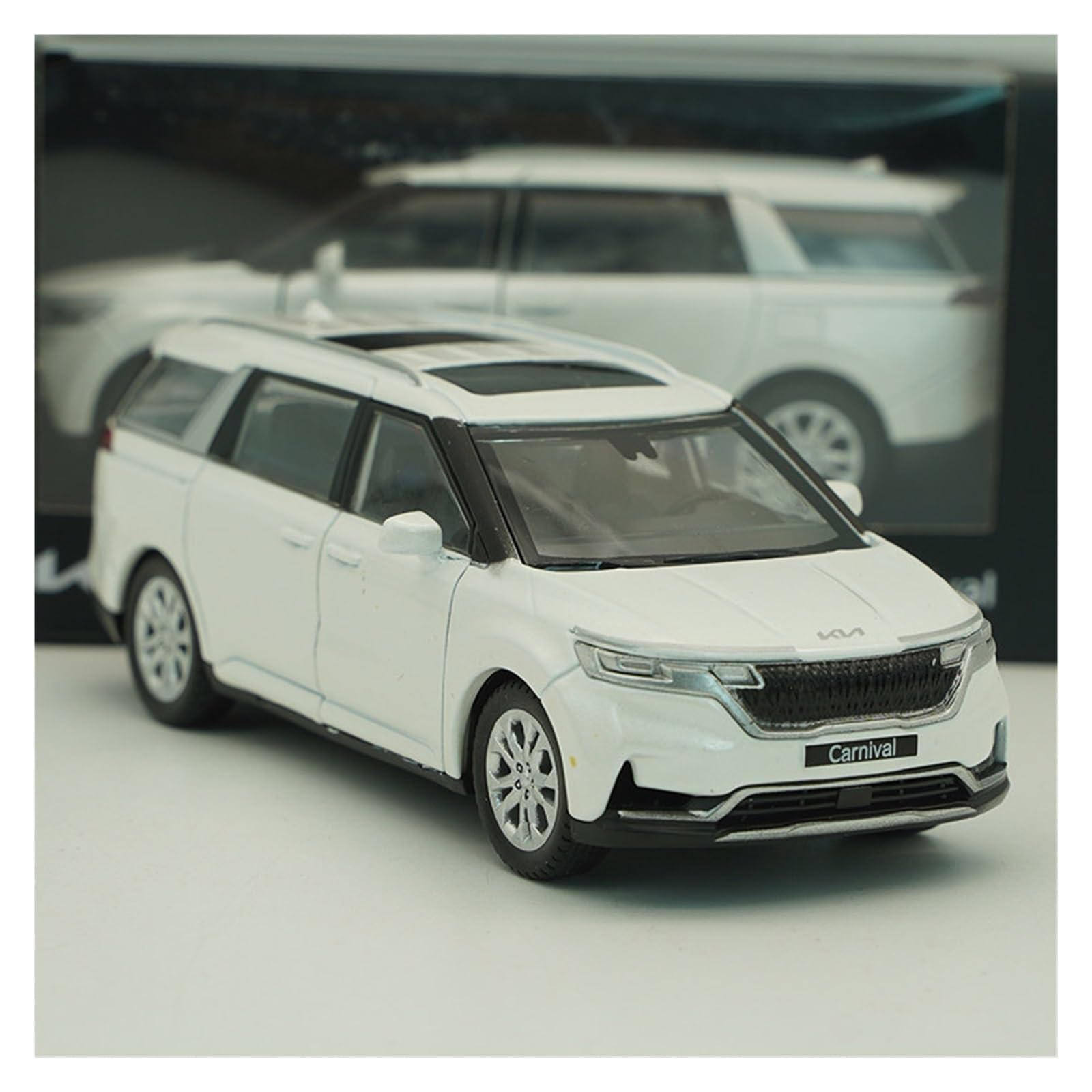 1:38 Per KIA Carnival Cast Vehicles Hobby Da Collezione Souvenir Giocattoli Regalo Set Giochi Modello Auto per Hobby(Nero)