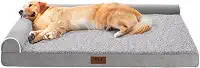 Camas ortopédicas para cães de tamanho extra grande, sofá-cama para animais de estimação com capa lavável removível, suporte de espuma de ovo, almofada reforçada para um sono confortável, cama
