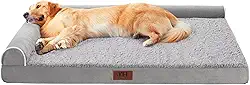 Camas ortopédicas para cães de tamanho extra grande, sofá-cama para animais de estimação com capa lavável removível, suporte de espuma de ovo, almofada reforçada para um sono confortável, cama