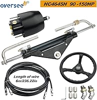 Vista 2 de 90-150HP Front Mount Hydraulic Steering Cylinder Outboard Marine for Yamaha Mercury BayStar Teleflex Boats Steering