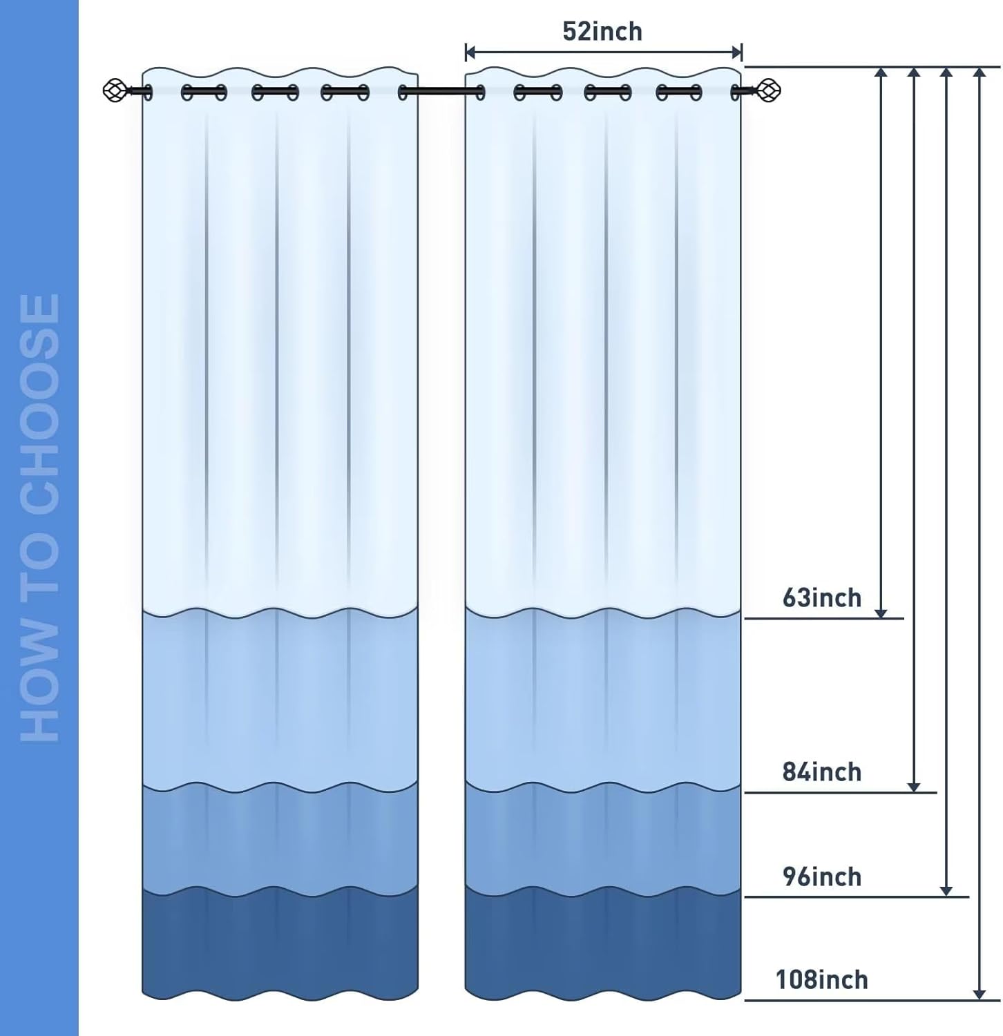 Jekeno Peacock Blackout Curtains, Retro Floral Elegant Decor, Vintage Moonlight Feather Flower Theme Grommet Window Drapes for Bedroom Living Room, 52 Wide 63 Long inches 2 Panels