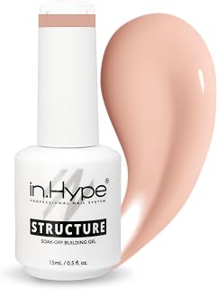 IN.HYPE Structure/Liquid Builder Gel/Hard Gel in a Bottle (BIAB) for Nail Enhancing/Overlays/Strengtenning (Haze)