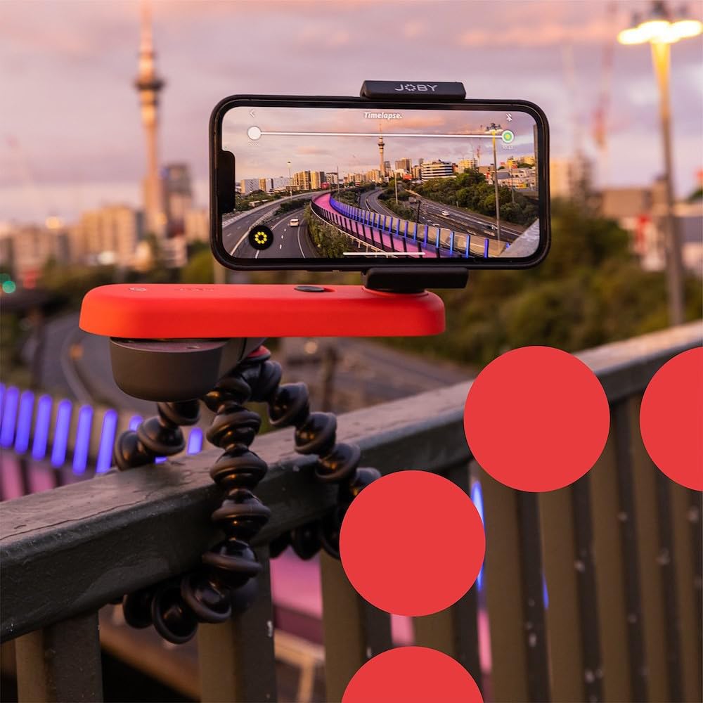 JOBY Swing-Komplett-Kit, mit elektronischem Bluetooth-Slider, GorillaPod, Kugelkopf, Handy-Halterung, lin. Motion-Control, mot. Smartphone-Slider, Content-Erstellung, Zeitraffer, App-Steuerung
