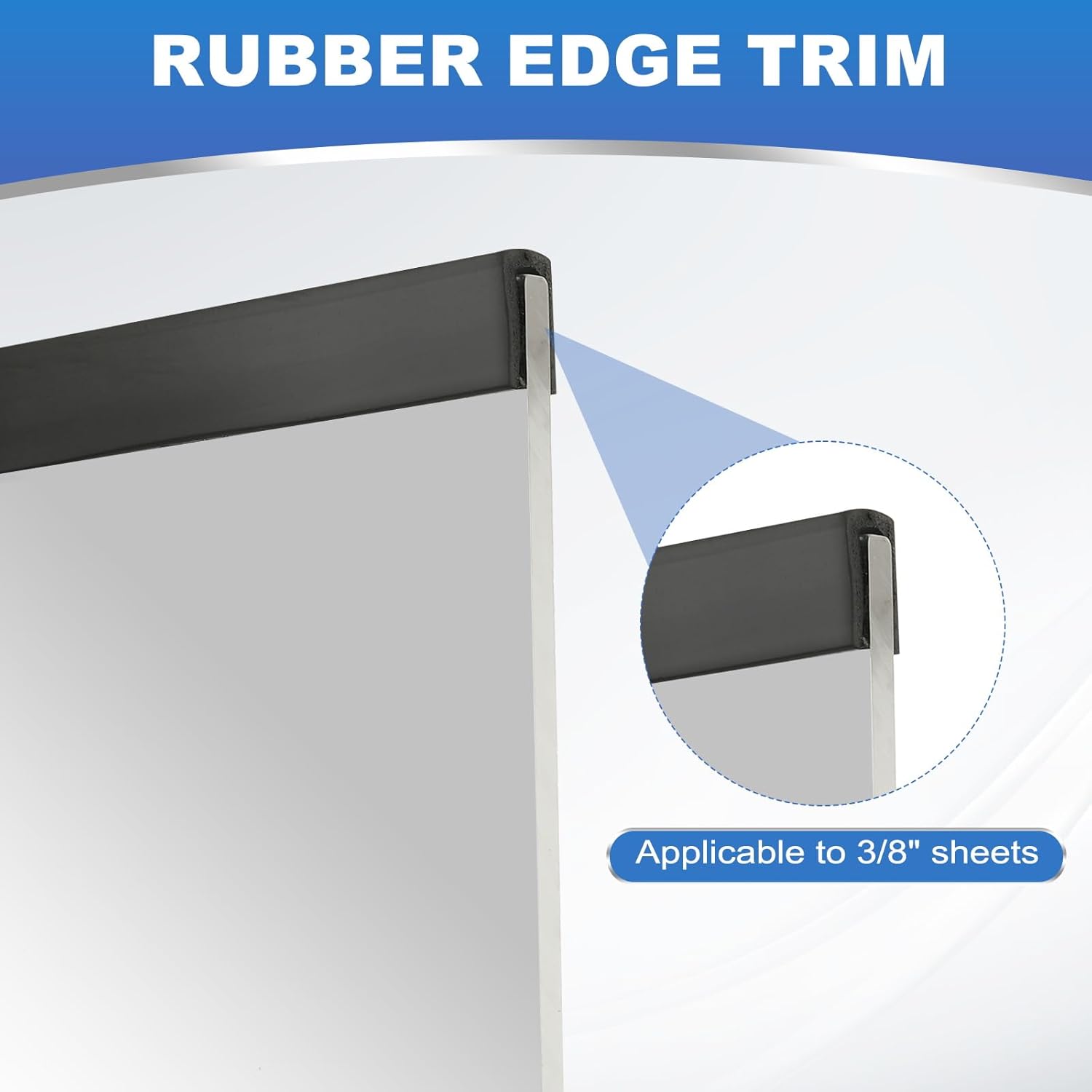 PATIKIL 5/32" Rubber Edge Trim, 10 ft Flexible U Channel Edge Guard Protector for Sheet Metal, Car Doors, Hatches, Table Corners, Black