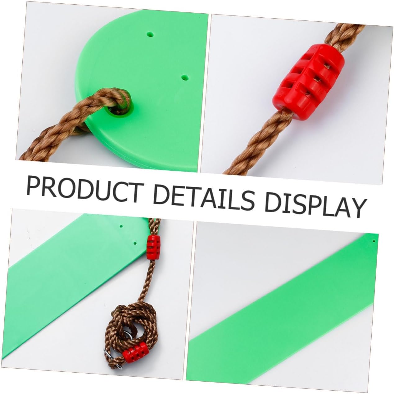 Hanging Tree Swing for Outdoor Playground Soft EVA Seat with Rope for Hand-Foot Coordination Training in Garden and Indoor Use