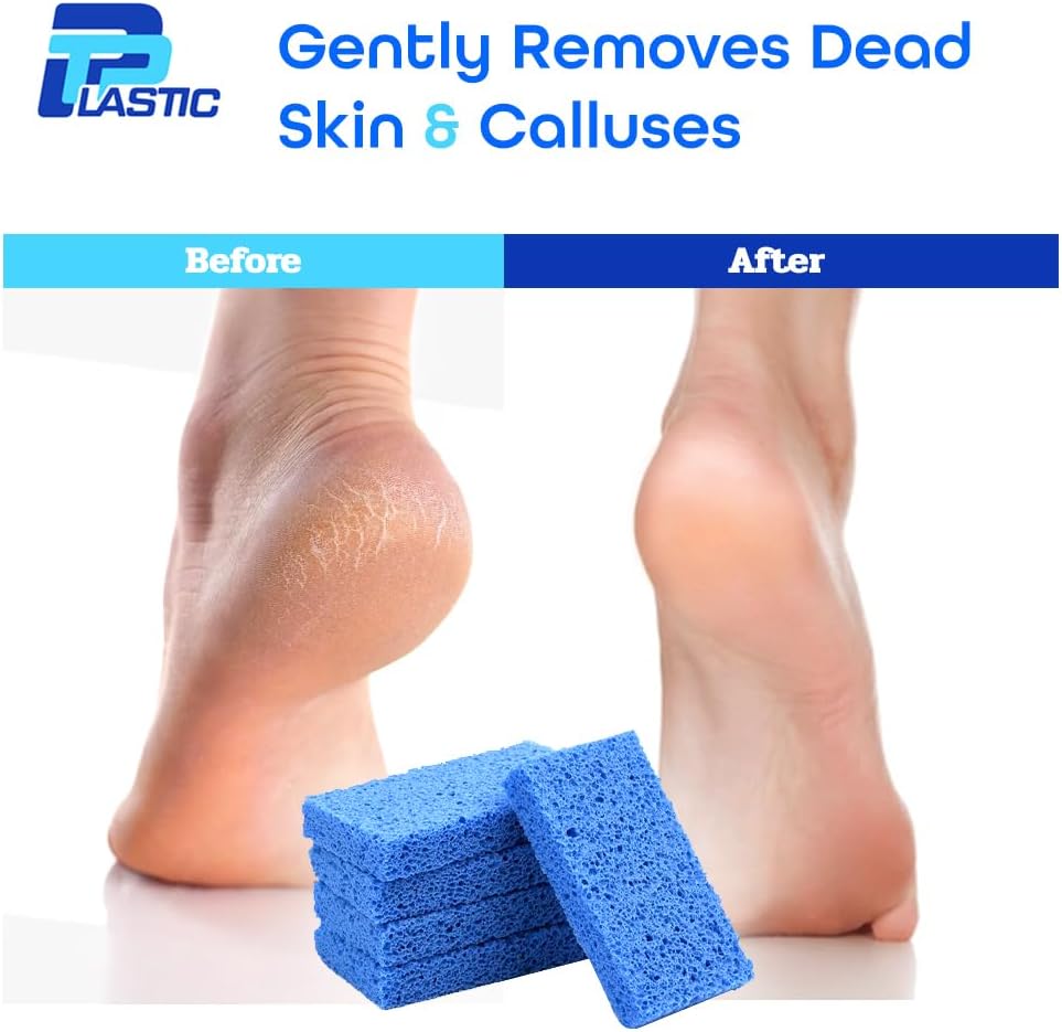 300 Pcs Disposable Pumice Stones, Professional Pedicure Tools for Feet, Callus Remover Foot Scrubber, Salon Spa Supplies (Blue)