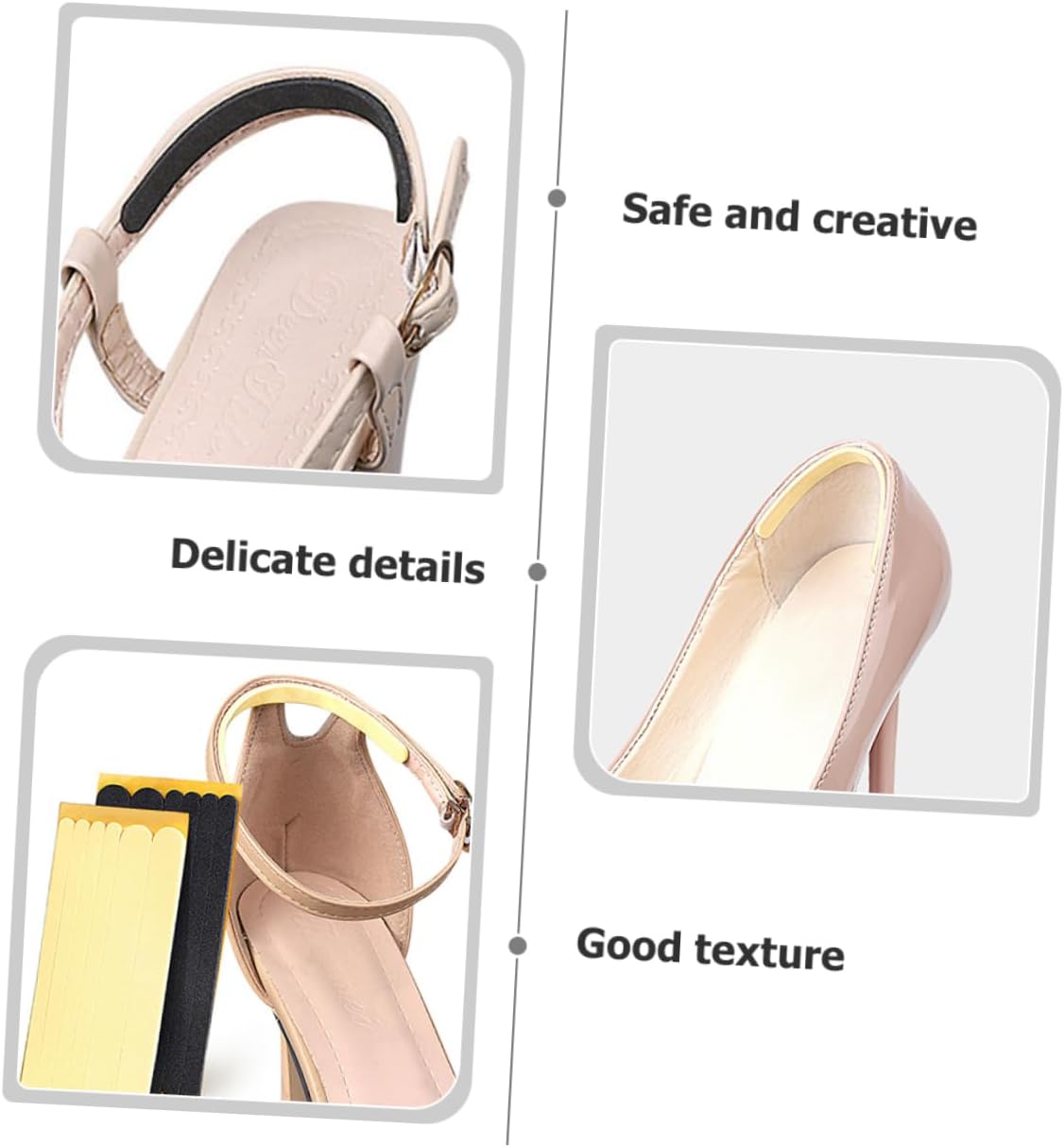 NOLITOY 24sheets High Heel Inserts Protective Heel Stickers Non-Skid Shoes Pads Comfortable Liner Prevents Blisters Calluses and Irritation