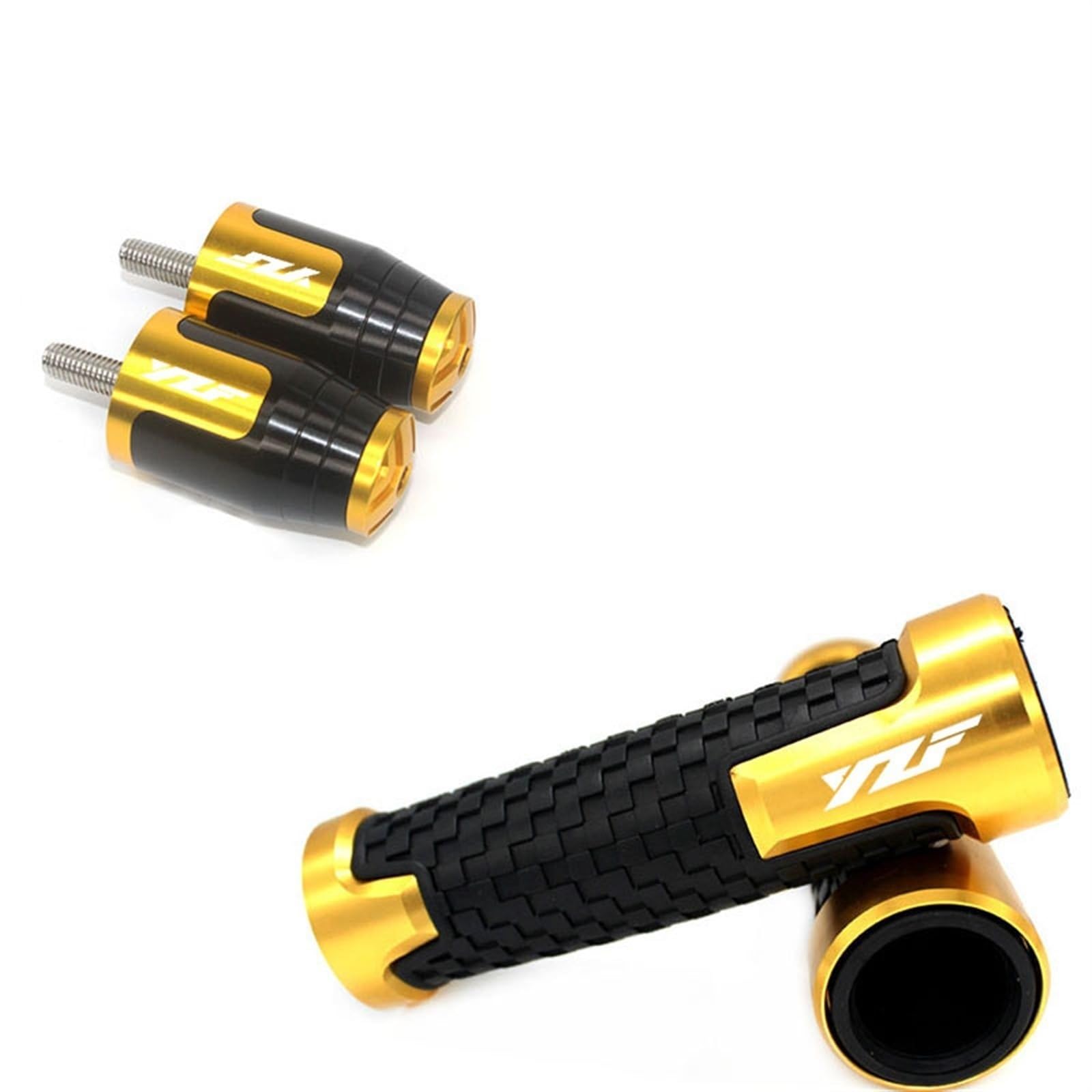 2 Tappi Terminali Manubrio In Alluminio CNC – Per Manubri 22 Mm, Compatibili Con Yamaha R1/R6/R3