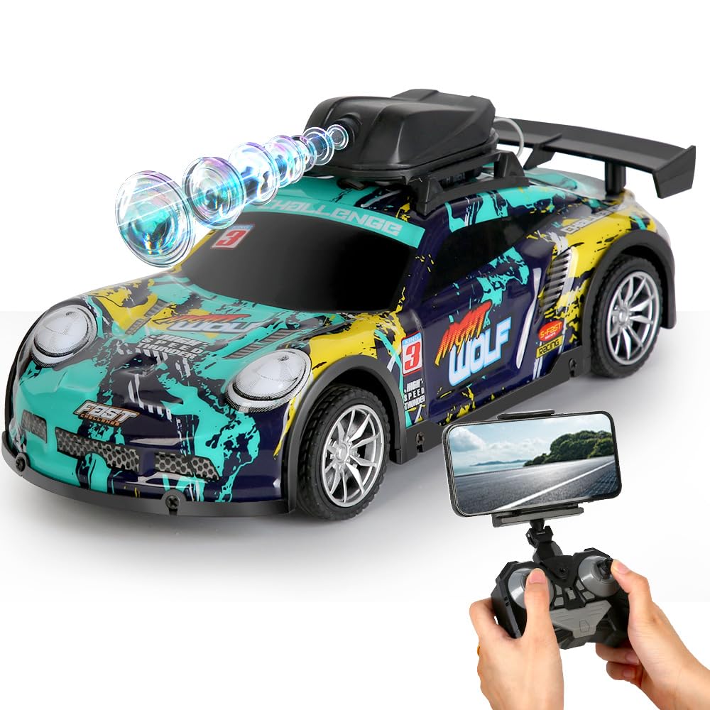 OBEST Coche Teledirigido con Cámara, 2,4 GHz Control Remote Drift Auto App Tecnología Controlada, Coche de Carreras RC Off-Road Camera Vehículo, Regalo Ideal para Niños a Partir de 3, 4, 5, 6 Años