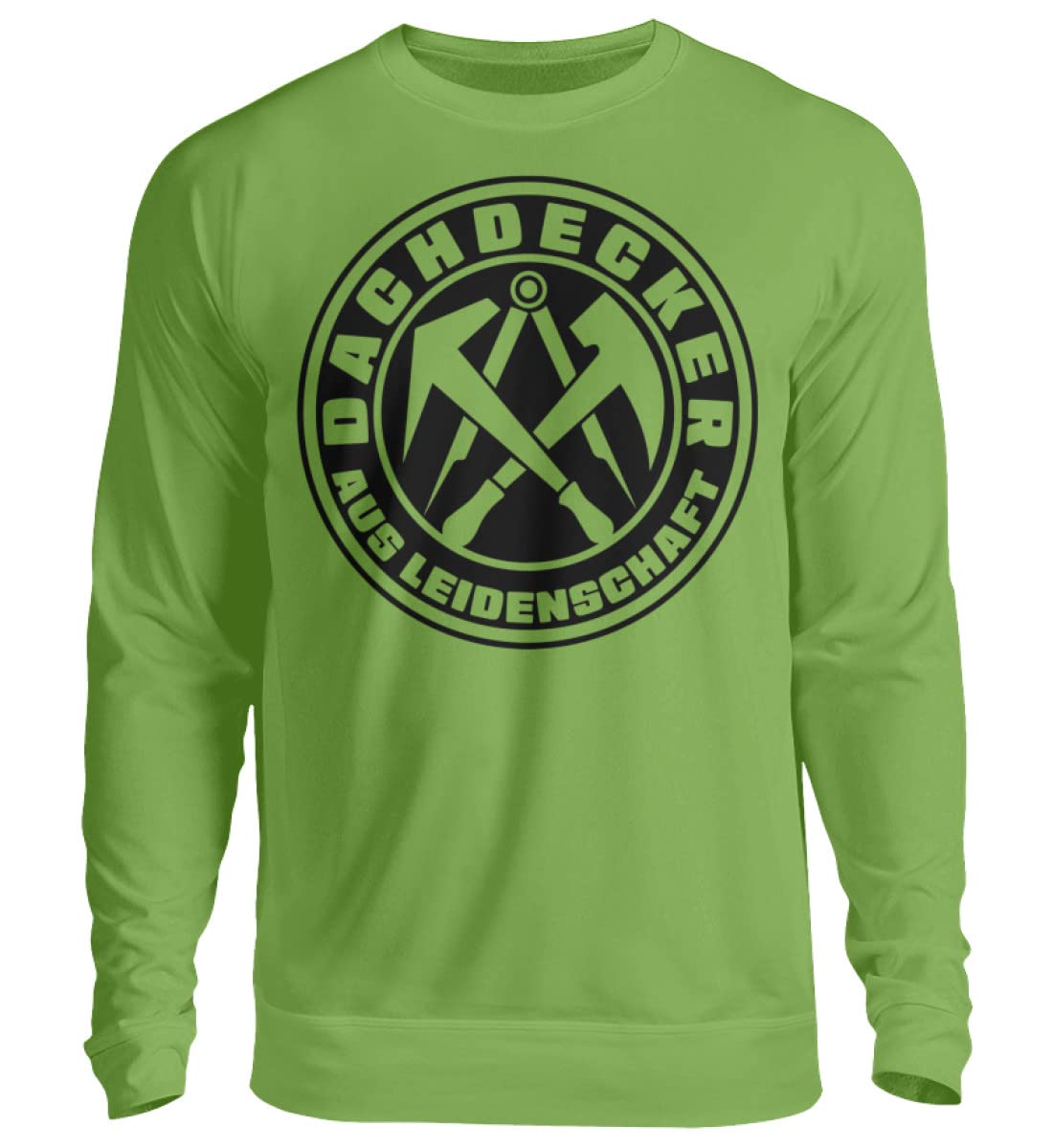Toiture Passion Noir vêtement unisexe vert lime S pull décontracté - 3