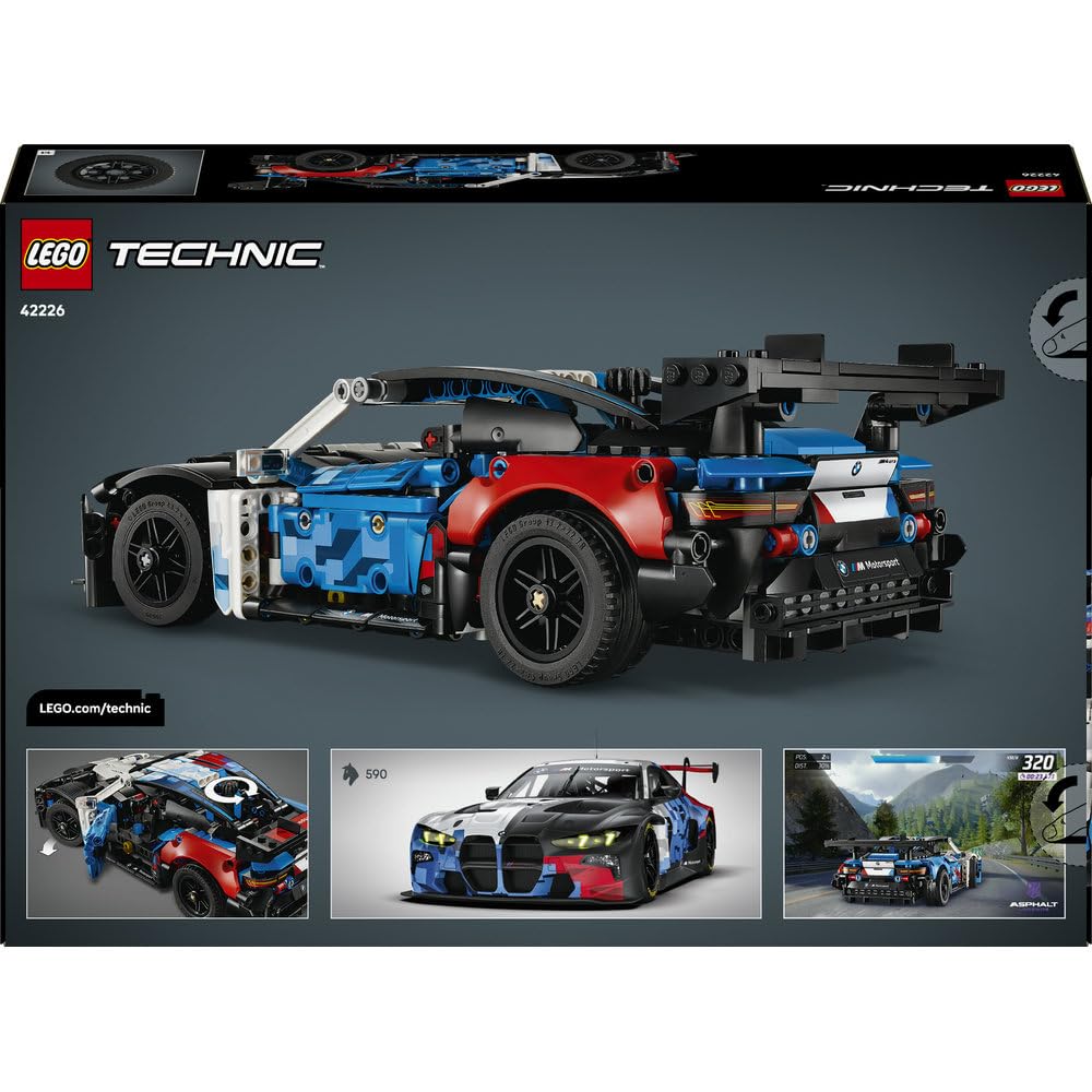 LEGO Technic Samochód wyścigowy BMW M4 GT3 EVO 42226 | Model samochodu, klocki konstrukcyjne, prezent dla fana motoryzacji 11+, zestaw edukacyjny dla dzieci, 747 elementów
