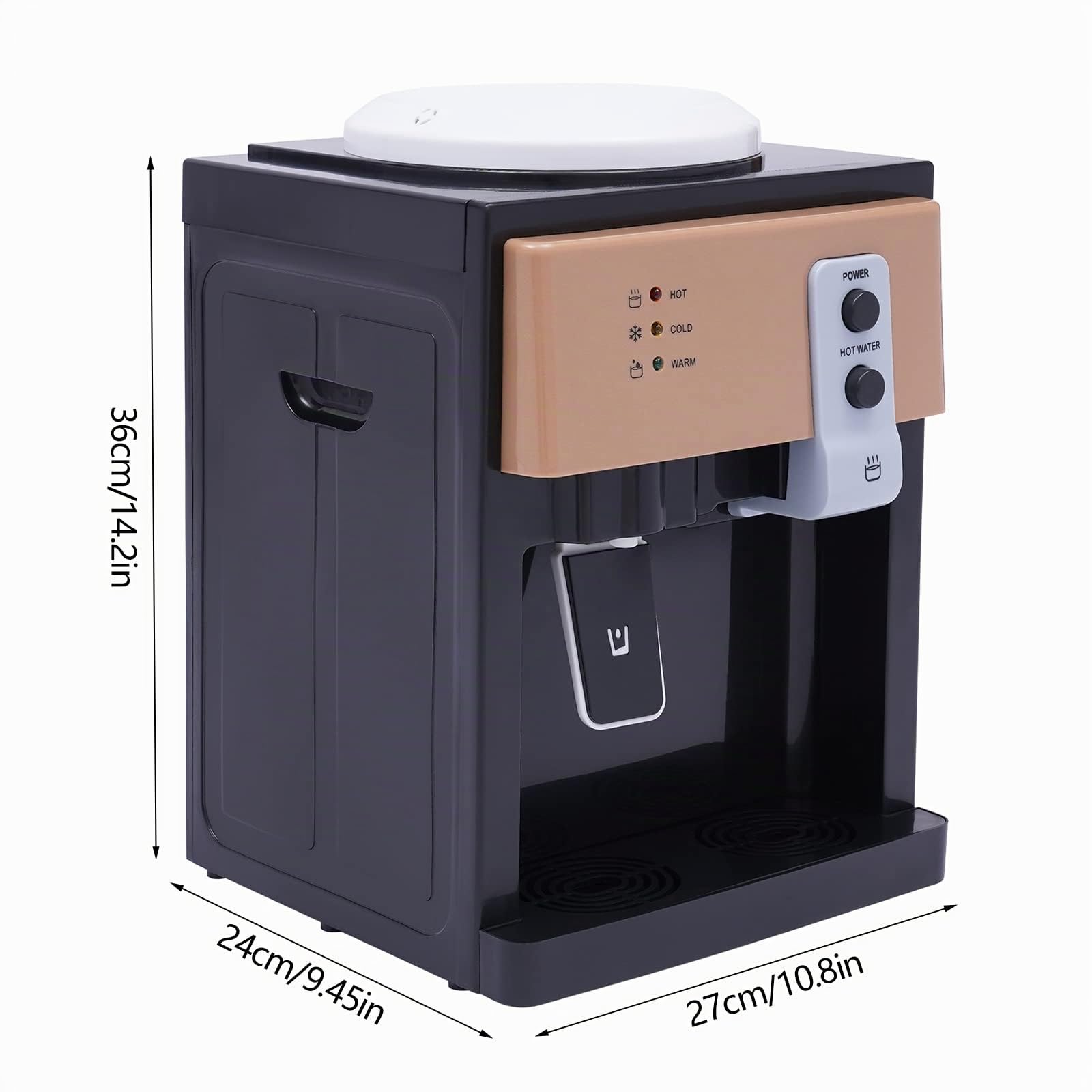 550W Elettrico Dispenser di Acqua Calda e Fredda per Scrivania - Dispenser per Bottiglie da 3,5-18,9 Litri per Ufficio Domestico - 8℃-95℃ - Orizzontale per Bevande Calde e Fredde