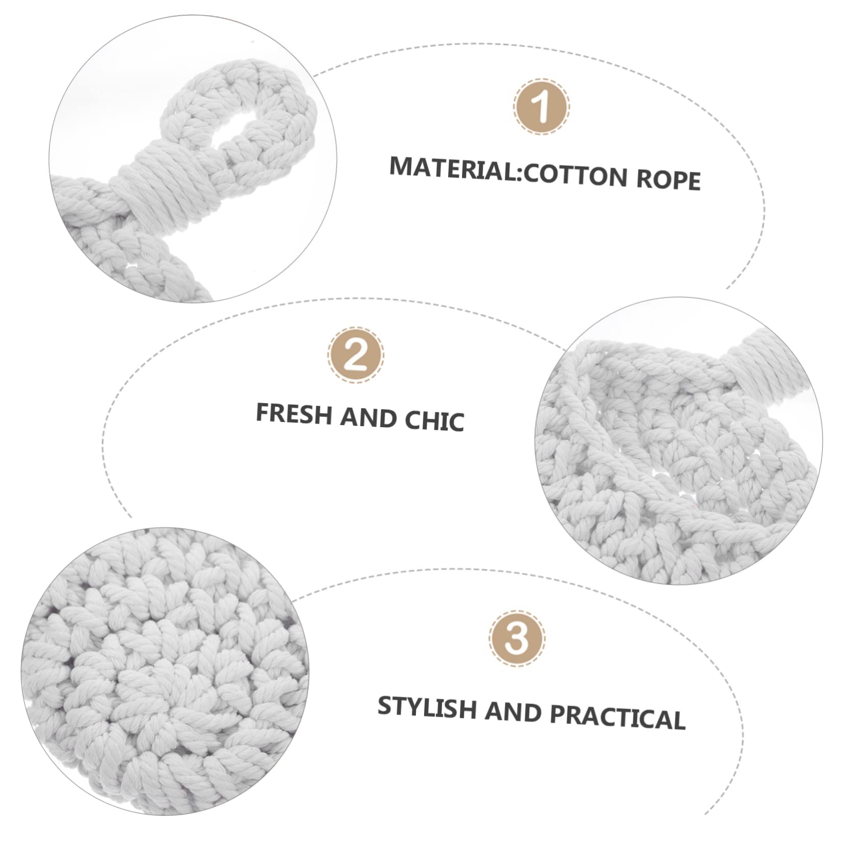 Cabilock Tressé Fait Main Panier Mural De Rangement Pour Cuisine Et Salle De Bain Décoration Pratique Et Pour Intérieur Et Extérieur