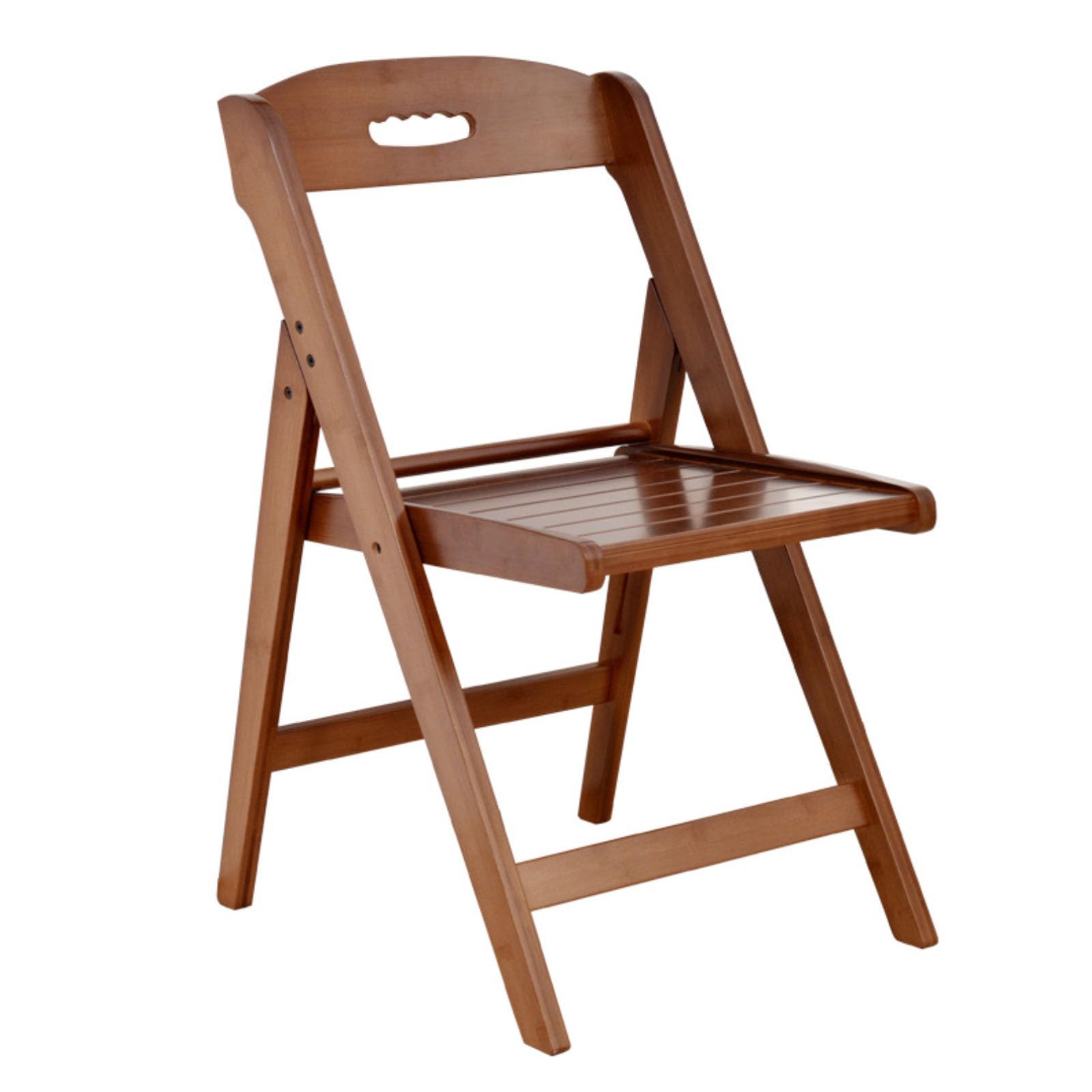 Chaise pliante en bois avec dossier ergonomique contre le mal de dos