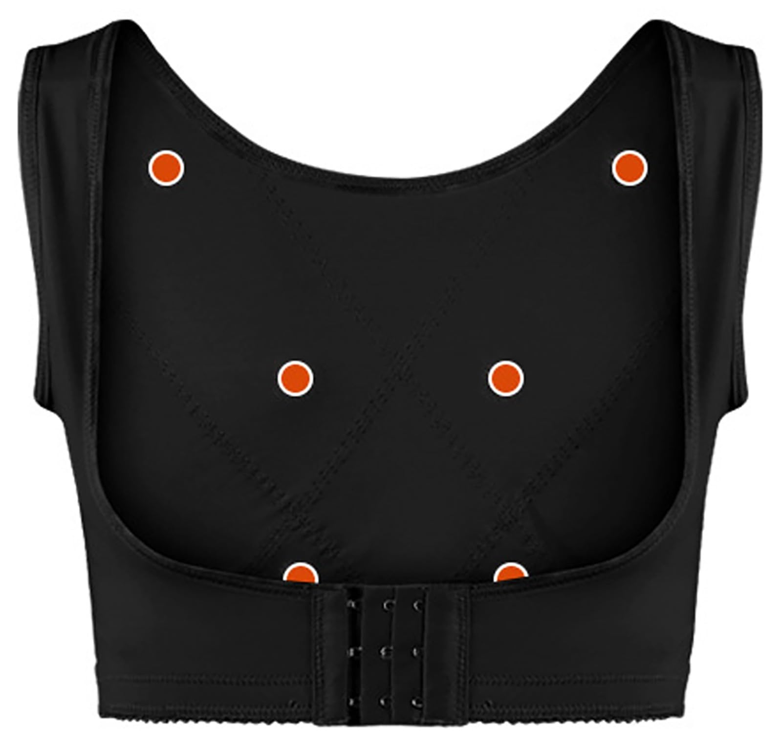 Corsetto Modellante Corpo Donna Modellante Busto, Gilet Modellante barazzarsi dei Seni Laterali Leggero-Altamente Elastico Supporto Trazione Incrociata Petto(Black,M)