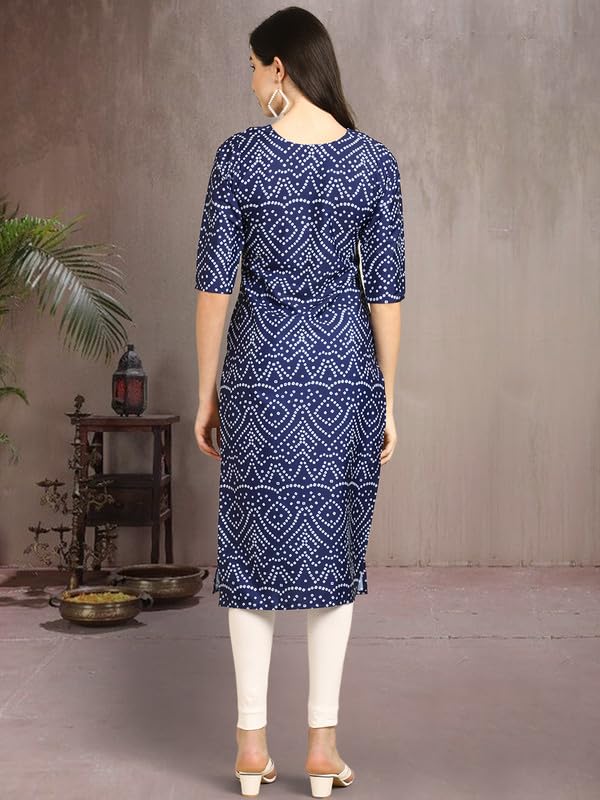 Pinkmint Elegant Printed Crepe Kurti's For Women's (Pack Of 5)