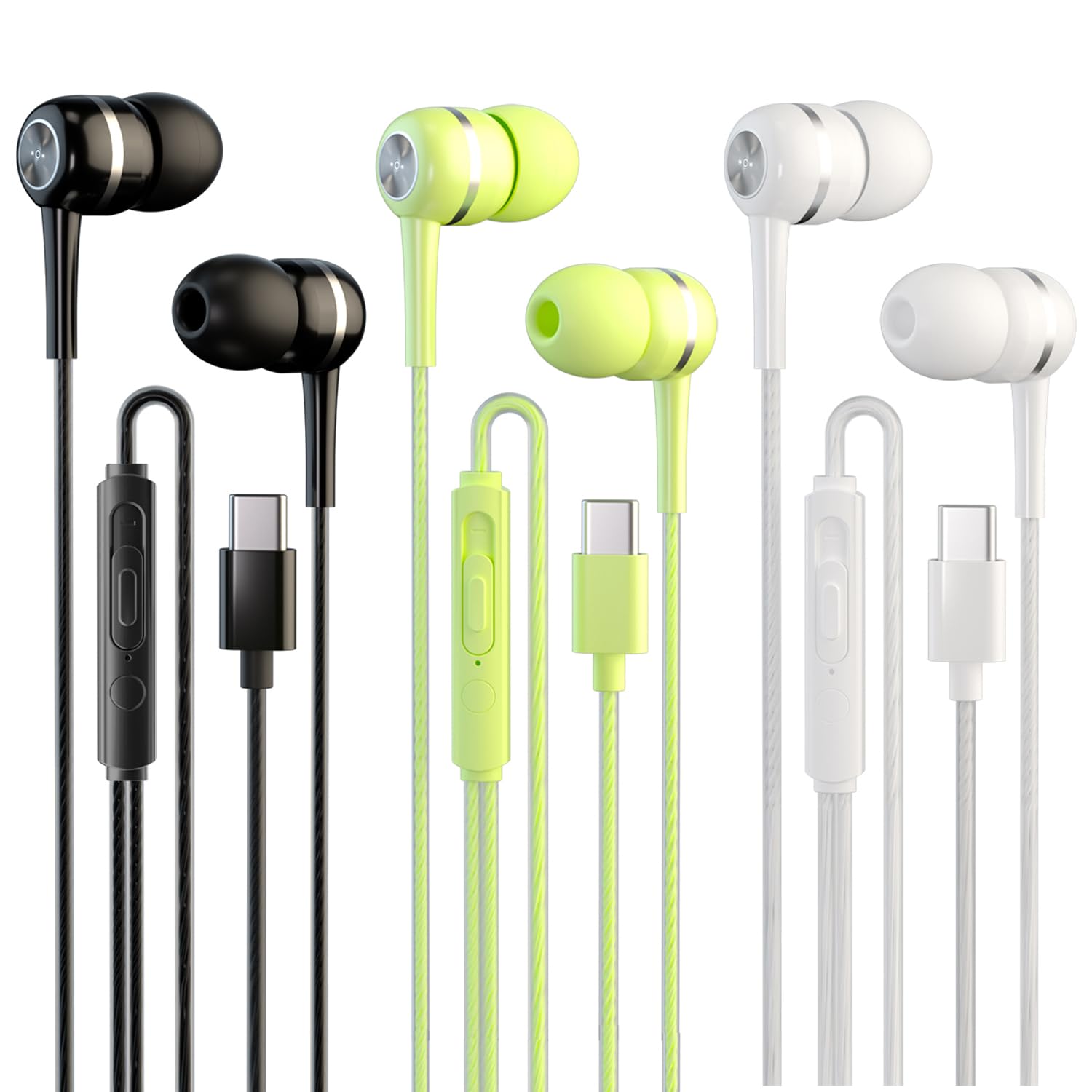 USB-C Headphones,Type C Earbuds,Wired Earphones for iPhone 17/16/15 Pro Max