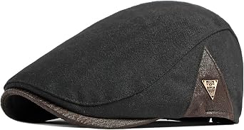 Flat Caps for Men UK Newsboy Hat Cotton Irish Beret Hat Ivy Cap Flat Gatsby Vintage Cabbie Duckbill Cap Adjustable