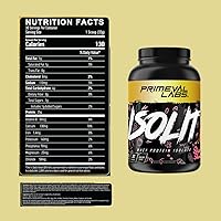 Vista 2 de Primeval Labs ISOLIT - Proteína de suero en polvo, 100% aislado de suero de leche, 0.88 oz de proteína, BCAA, absorción rápida, fácil digestión