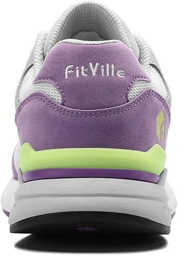 Miniatura 6 de FitVille Zapatos para caminar extra anchos para mujer, zapatos deportivos anchos para pies planos, fascitis plantar, alivio del dolor en el talón,