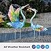 Suzile 2 Pack Garden Crane Statues Outdoor Heron Garden Animal Sculpture Metal Large Birds Lawn Sculptures and Statues for Patio Pond Patio Porch Outside Decorations