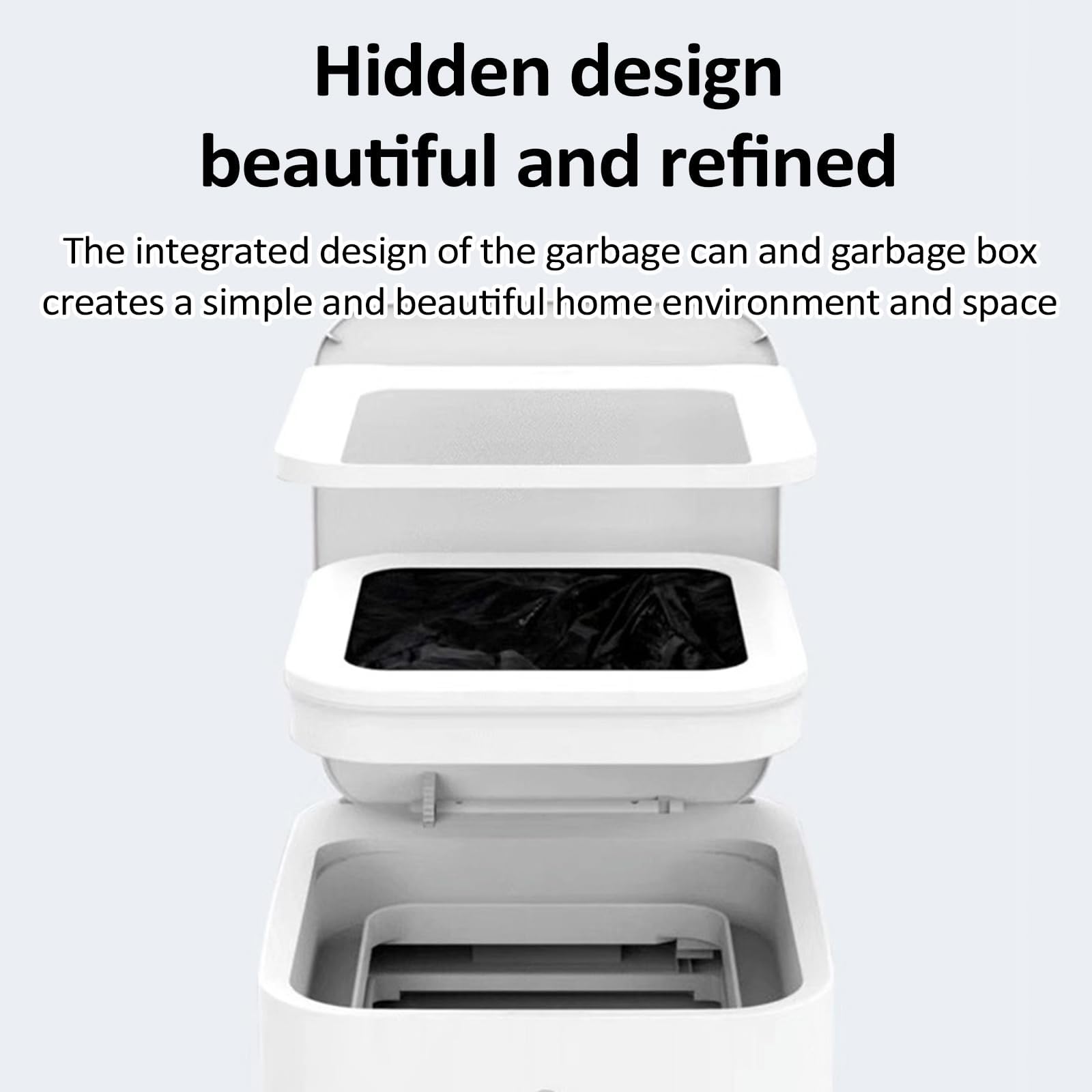 Bolsas de recambio automáticas para cubos de basura, 6 anillos de recambio para bolsas de basura fáciles de cambiar, compatibles con cubos de basura inteligentes de cocina, hasta 150 bolsas