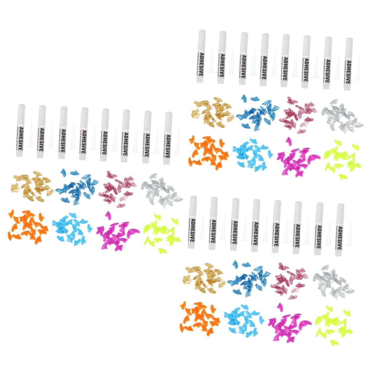 POPETPOP 480pièces Capuchons Colorés pour De Chat Colles Adhésives Douce Et pour Griffes Féline pour Prévenir Les Dommages Maison