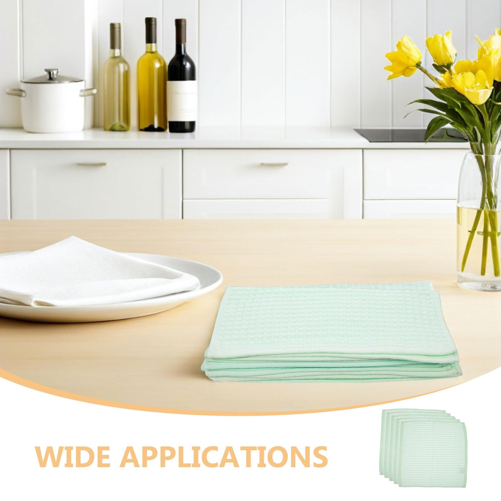 VALICLUD 10piezas Paño de Cocina de Algodón Paños de Limpieza Reutilizables para Secar Manos y Limpiar Platos la Cocina