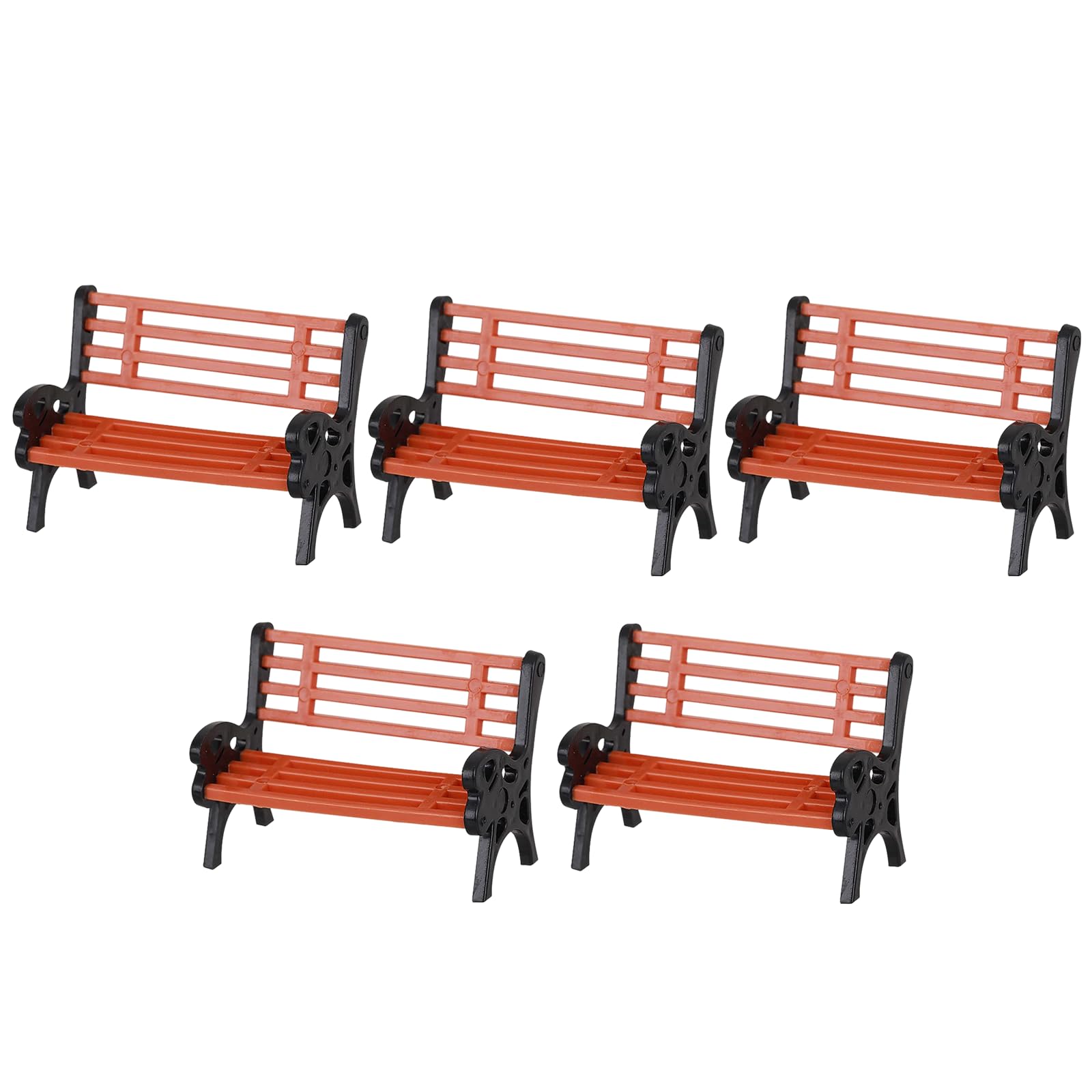 5 Pcs Miniature Bench，Mini Bench for Christmas Dollhouse Mini Park Benches Model Park Doll Bench Accessories City Park Bench Accessory for DIY Decor Cake Toppers