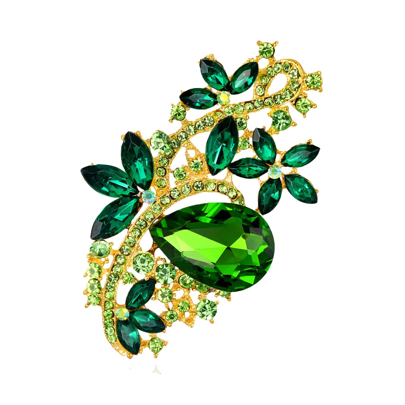 FAIRYGATE Brooch Pins Retro Crystal Rhinestone Brooches for Shirt Collar Decoration, B20 — view 52