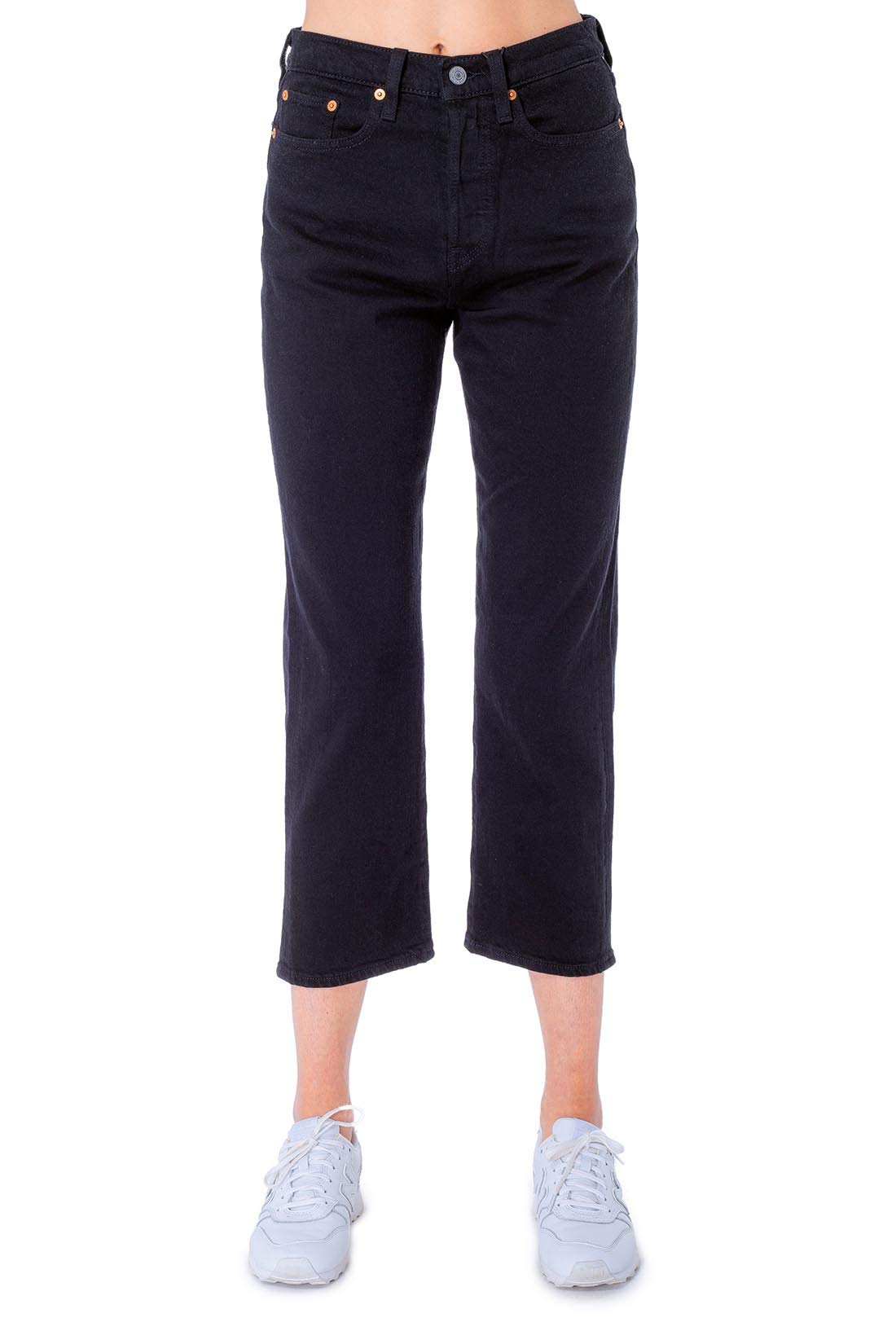 Levi's Wedgie Straight Pants Donna, Black Sprout, 24W / 26L