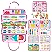 Freebear Busy Board Toddler Travel Toys Quiet Book Sensory Toys for Toddlers 3 4, Montessori Toys for Toddler Activities Board, Educational Toys for 3 4 Year Old Girls Boys Gift, Princess