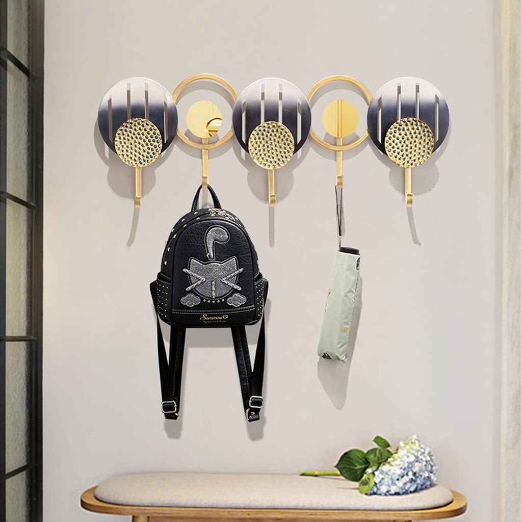 Wall Mounted Coat Rack Coat Rack Hook Modern Metal Decoration Hanger Bedroom Living Room Corridor Floating Coat Hook Household Wall-Mounted Coat Rack Storage Benches (Color : 1) (1)