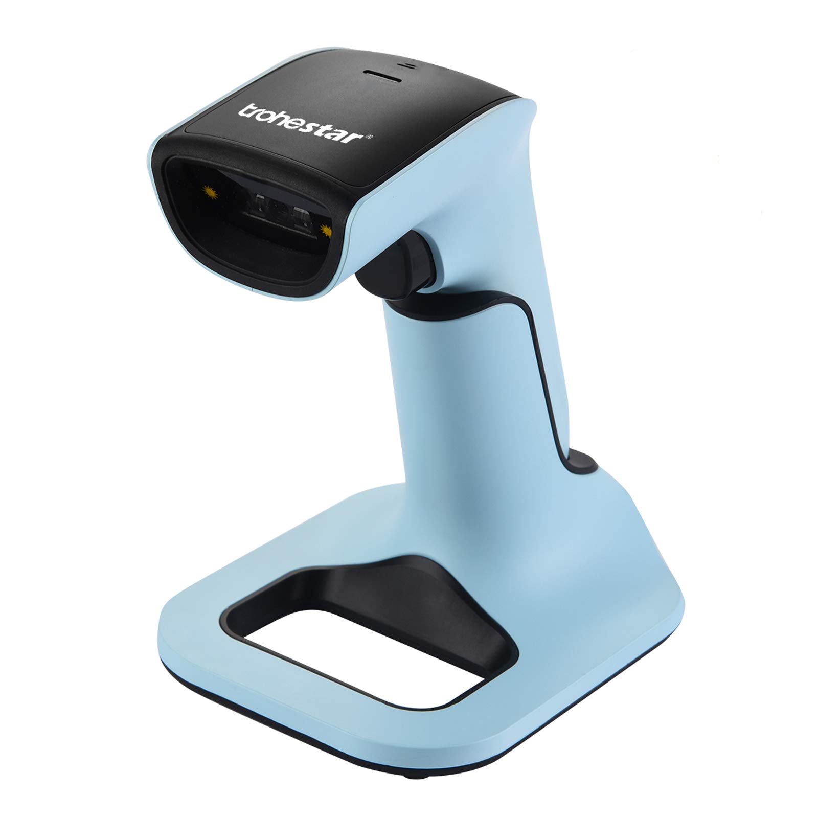 Trohestar Bluetooth Barcode Scanner with Charging Cradle,Portable 1D Wired & 2.4GHz Wireless & Bluet
